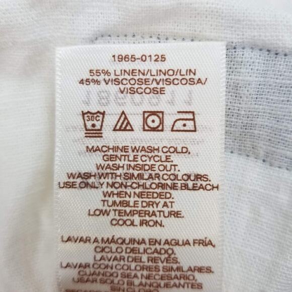 Scotch & Soda Shirt Mens XL White Linen Blend Short Sleeve Button Up Casual - Picture 8 of 11